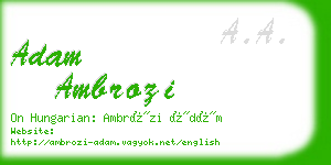 adam ambrozi business card